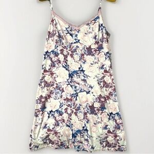 Vintage Babydoll Women’s Sz XL Slip Dress Nightie Soft Floral Rose Lace Trim Y2K